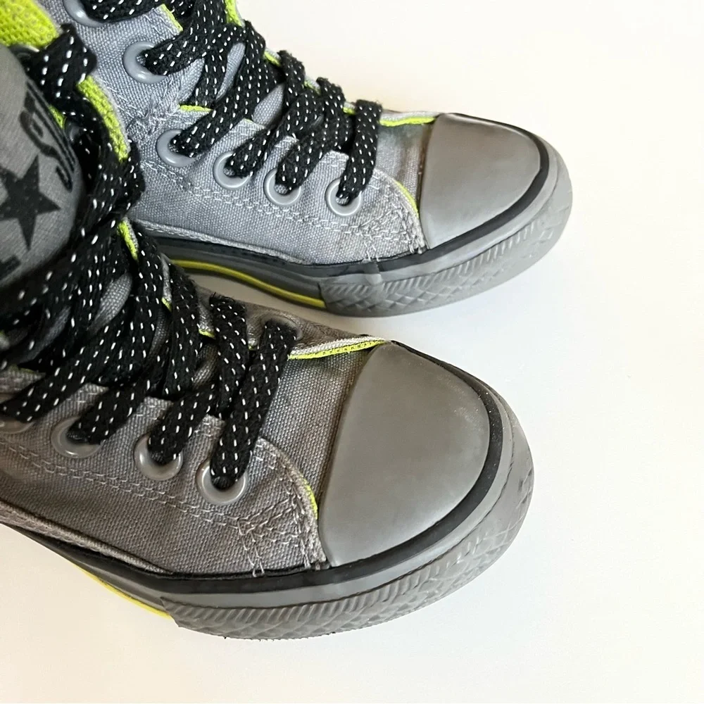 Converse‎ All Star Chuck Taylor Unisex Size 12 Gray Lime Green Shoes